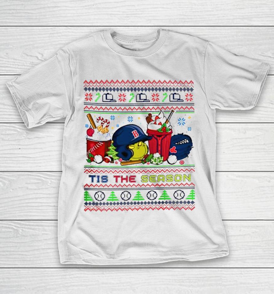The Grinch Boston Red Sox Tis The Damn Season Ugly Christmas T-Shirt