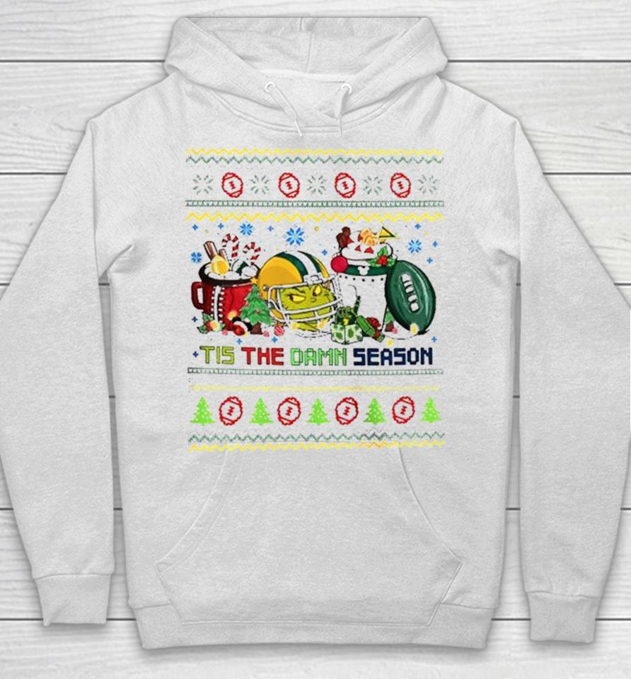 The Grinch Green Bay Packers Nfl Tis The Damn Season Ugly Christmas Hoodie