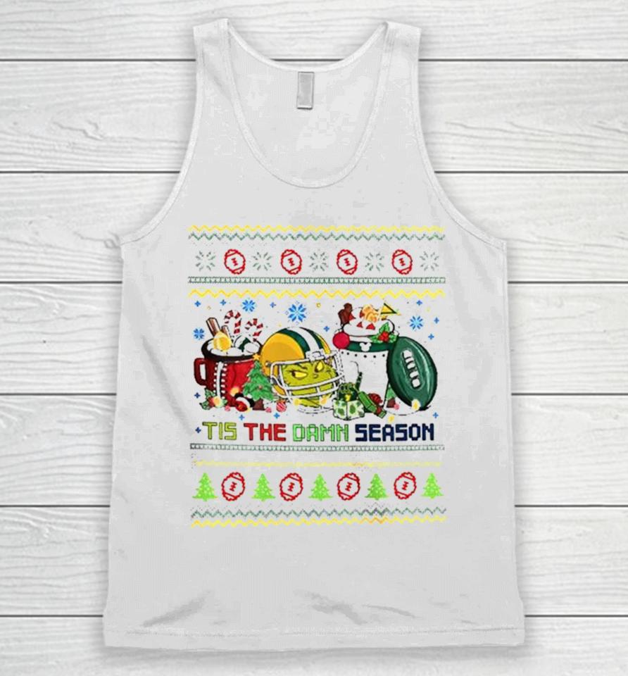The Grinch Green Bay Packers Nfl Tis The Damn Season Ugly Christmas Unisex Tank Top