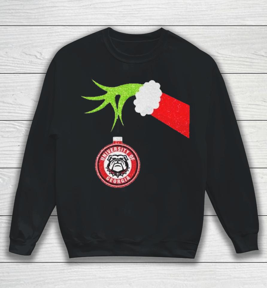 The Grinch Hand Hold University Of Georgia Christmas Sweatshirt
