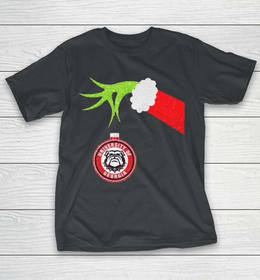 The Grinch Hand Hold University Of Georgia Christmas T-Shirt