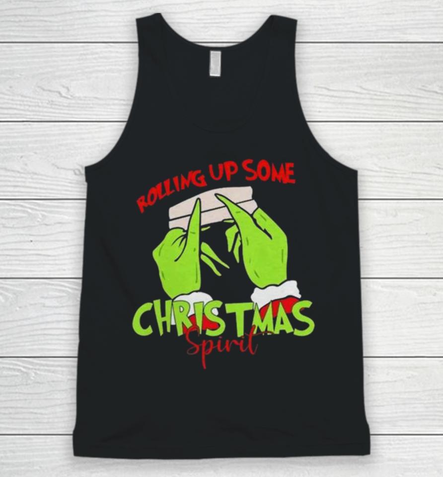 The Grinch Hand Rolling Up Some Christmas Spirit Christmas 2023 Unisex Tank Top