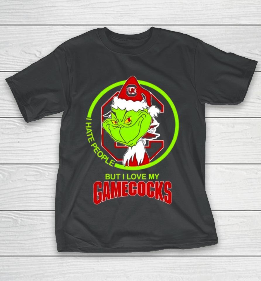 The Grinch I Hate People But I Love My South Carolina Gamecocks Football Logo T-Shirt