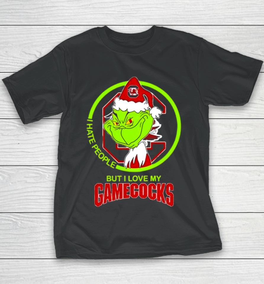 The Grinch I Hate People But I Love My South Carolina Gamecocks Football Logo Youth T-Shirt
