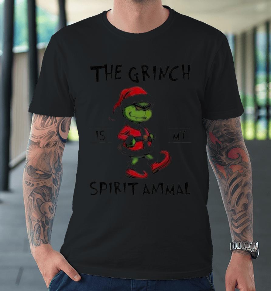 The Grinch Is My Spirit Animal Christmas Premium T-Shirt
