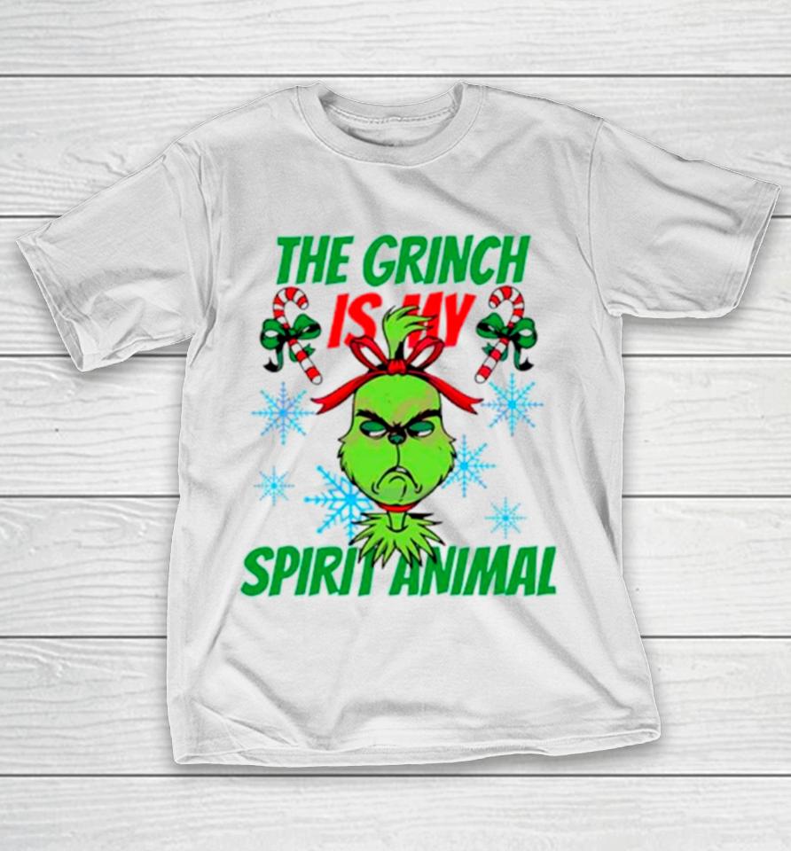 The Grinch Is My Spirit Animal Merry Christmas T-Shirt