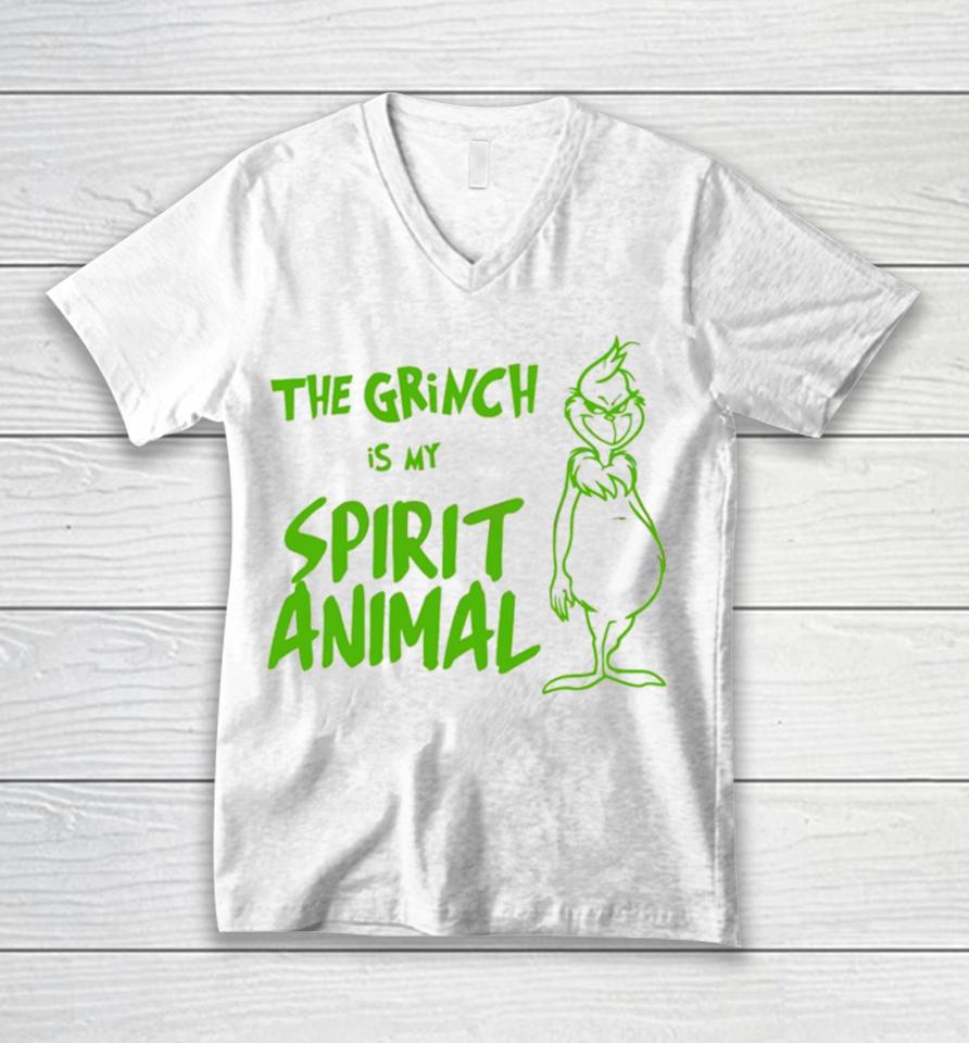 The Grinch Is My Spirit Animalshirts Unisex V-Neck T-Shirt