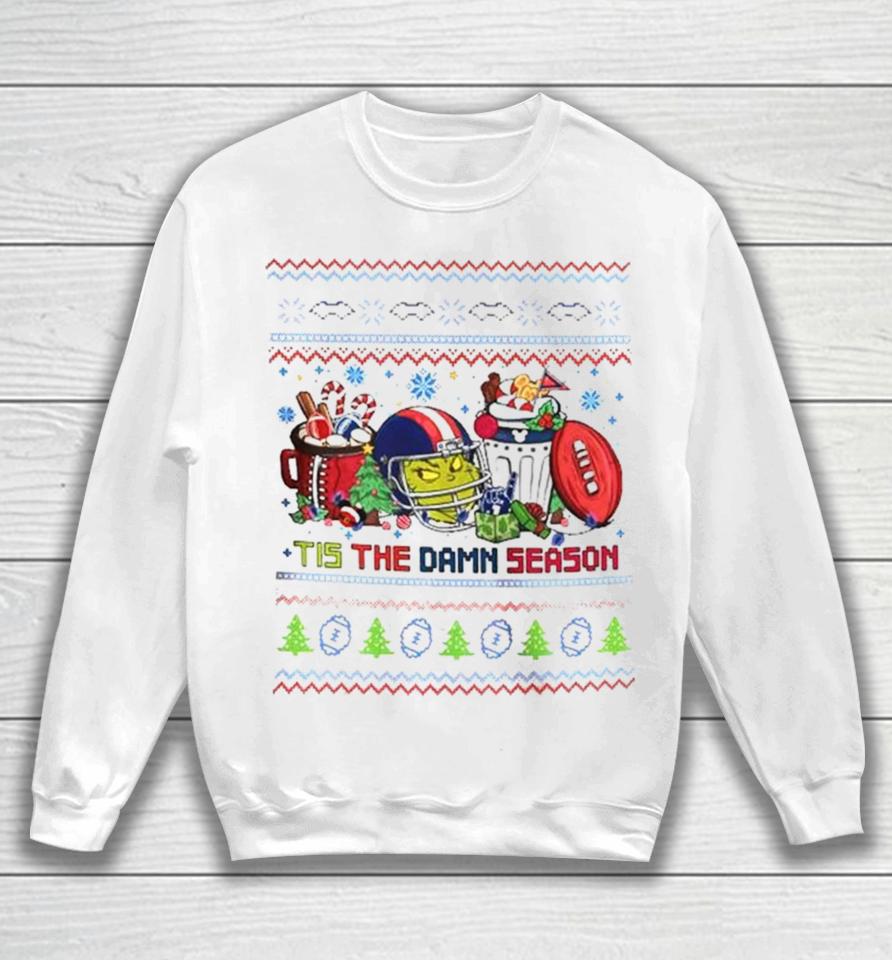 The Grinch New England Patriots Nfl Tis The Damn Season Ugly Christmas Sweatshirt
