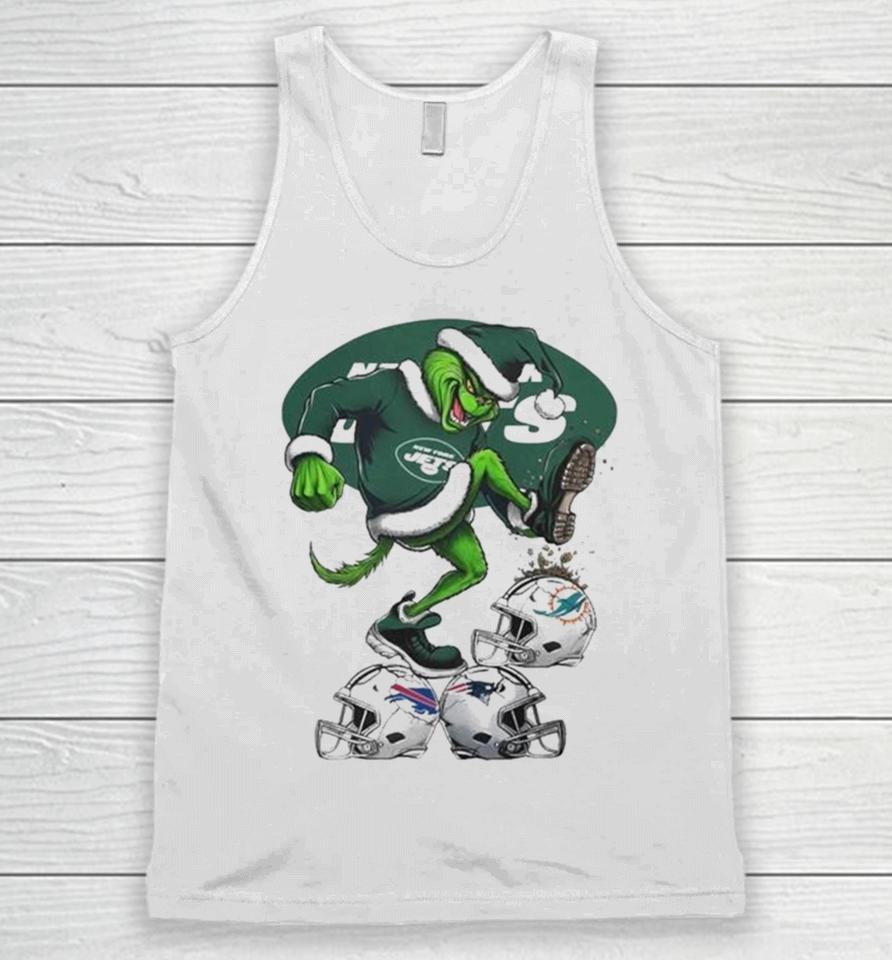 The Grinch New York Jets Stomp On Nfl Teams Christmas Logo Unisex Tank Top