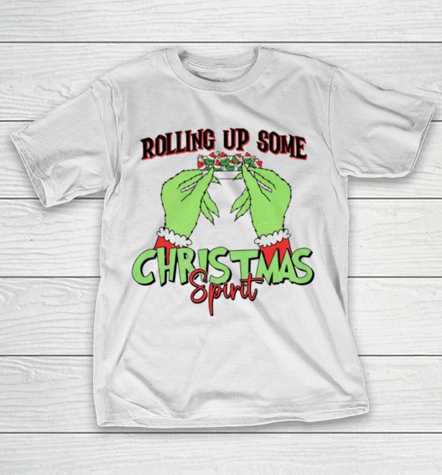 The Grinch Rolling Up Some Christmas Spirit T-Shirt
