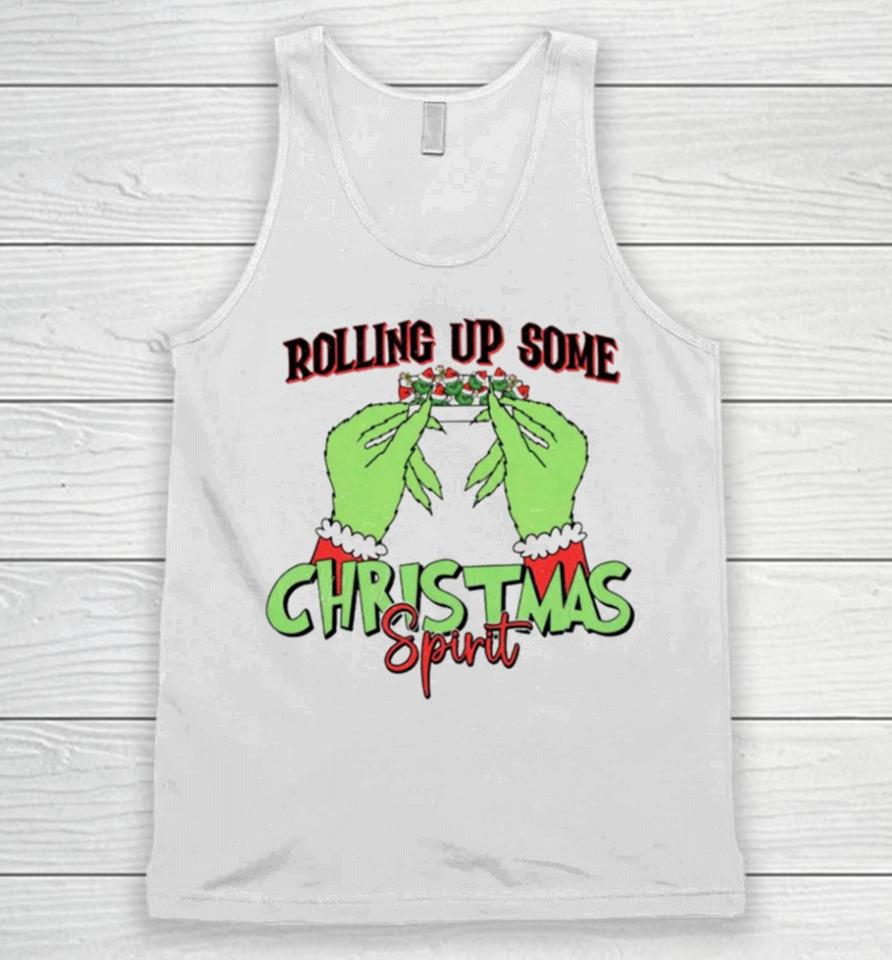 The Grinch Rolling Up Some Christmas Spirit Unisex Tank Top