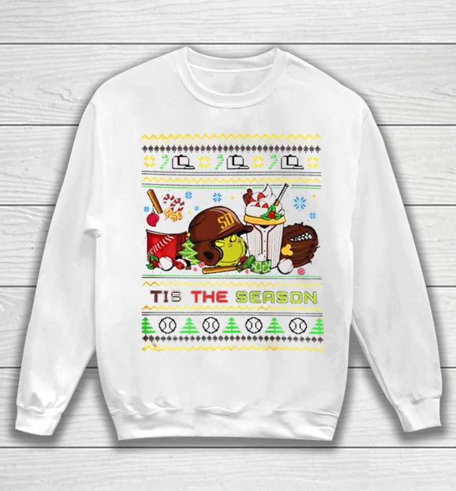 The Grinch San Diego Padres Tis The Damn Season Ugly Christmas Sweatshirt