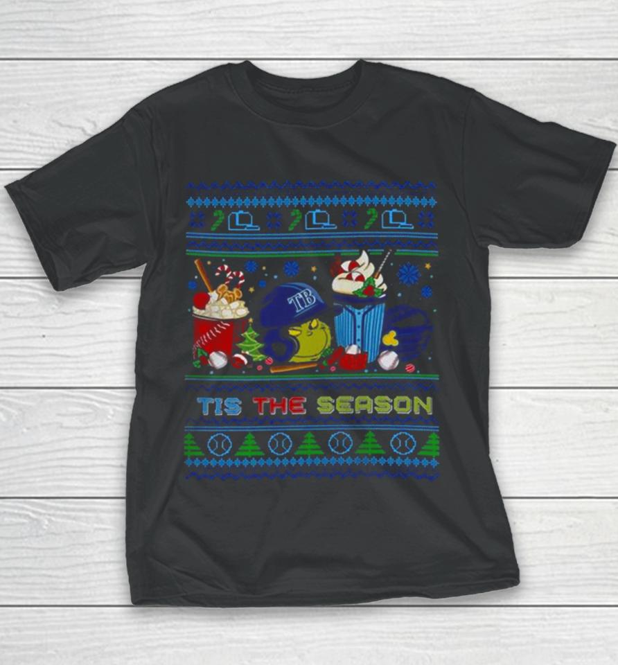 The Grinch Tampa Bay Rays Tis The Damn Season Ugly Christmas Youth T-Shirt