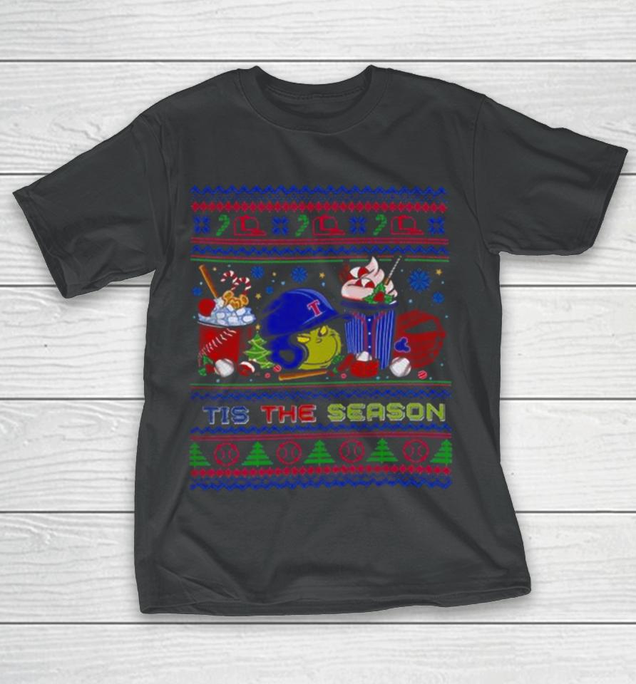 The Grinch Texas Rangers Tis The Damn Season Ugly Christmas T-Shirt