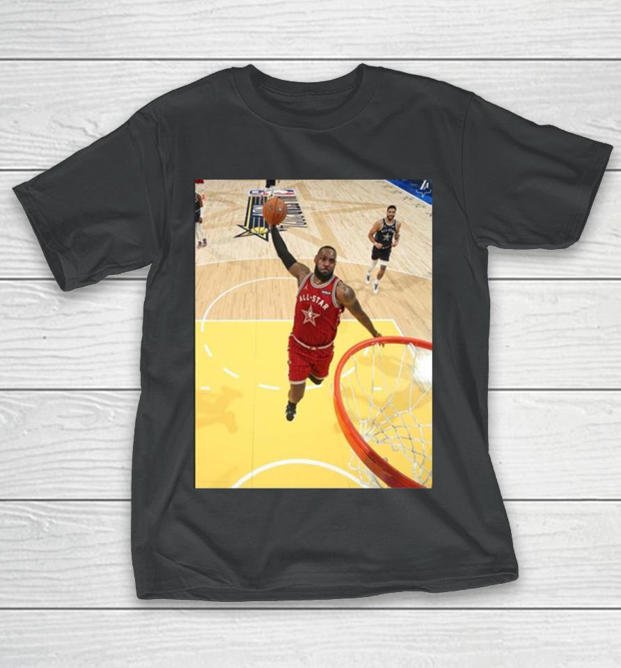The Iconic Dunk Moment Of The King Lebron James In Nba All Star 2024 T-Shirt