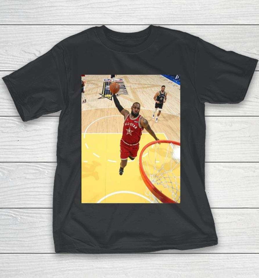 The Iconic Dunk Moment Of The King Lebron James In Nba All Star 2024 Youth T-Shirt
