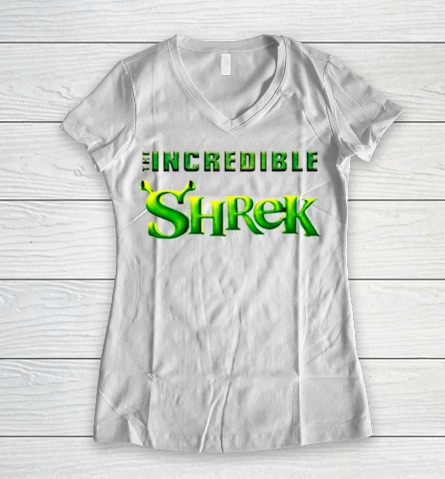The Incredible Shrek Women V-Neck T-Shirt