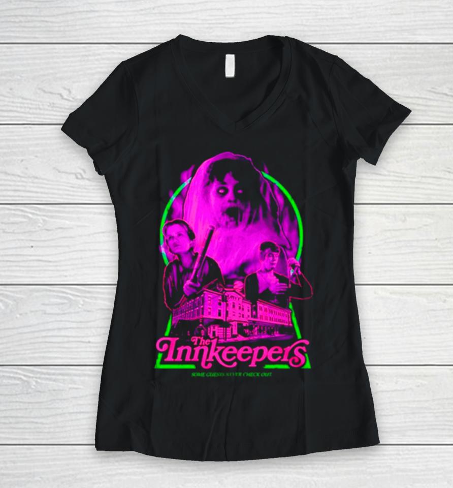 The Innkeepers Some Guests Never Check Out Women V-Neck T-Shirt