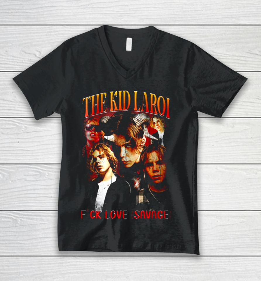 The Kid Laroi Vintage 90S Bootleg Style Unisex V-Neck T-Shirt