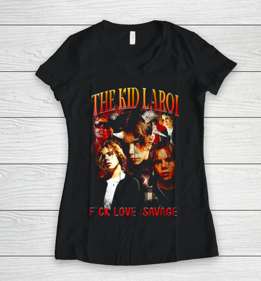 The Kid Laroi Vintage 90S Bootleg Style Women V-Neck T-Shirt