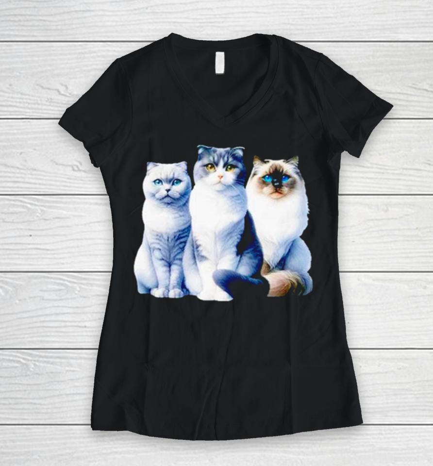 The Kitty Committee Women V-Neck T-Shirt
