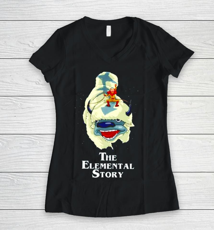 The Last Airbender In The Style Of The Neverending Story Women V-Neck T-Shirt