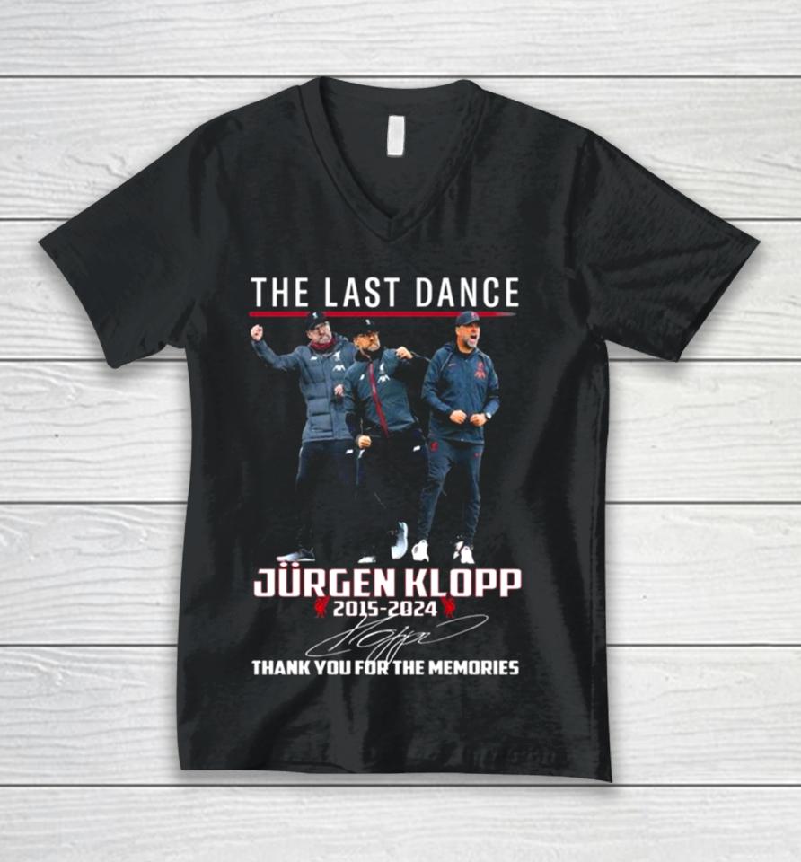 The Last Dance Jurgen Klopp 2015 – 2024 Thank You For The Memories Signature Unisex V-Neck T-Shirt