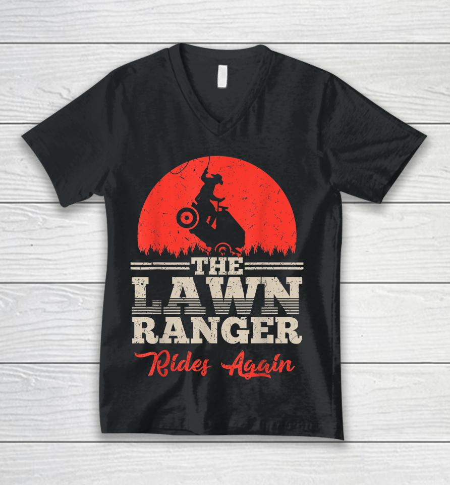 The Lawn Ranger Rides Again Unisex V-Neck T-Shirt