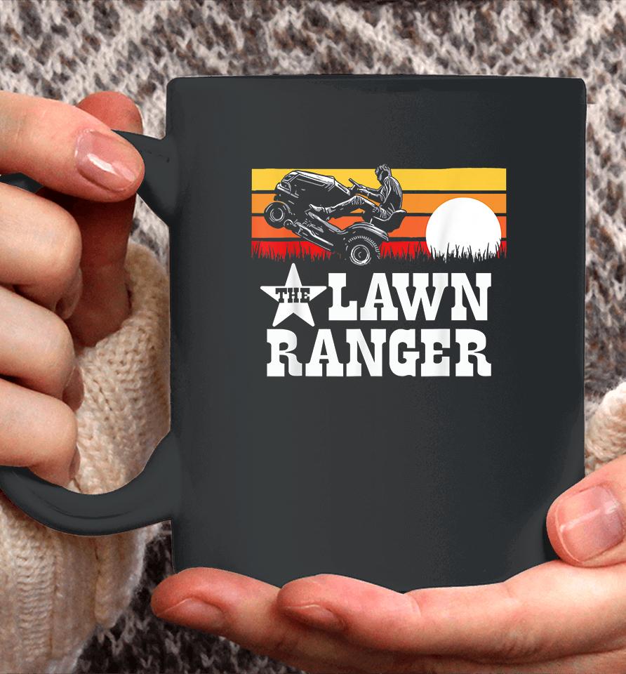 The Lawn Ranger Riding Lawn Mower Wheelie Funny Vintage Coffee Mug