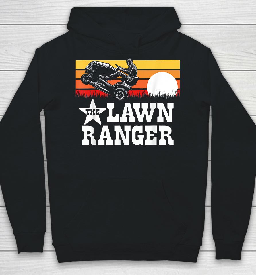 The Lawn Ranger Riding Lawn Mower Wheelie Funny Vintage Hoodie