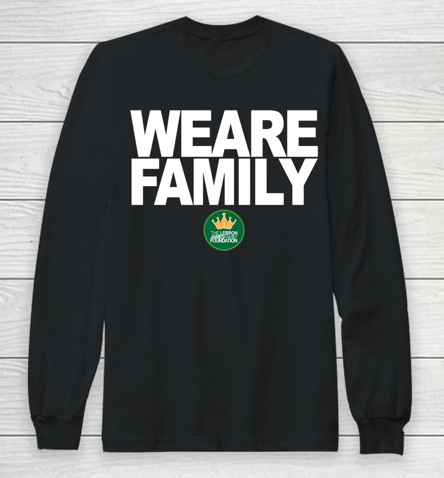 The Lebron James We Are Family Foundation Logo Long Sleeve T-Shirt