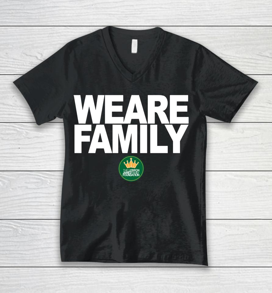 The Lebron James We Are Family Foundation Logo Unisex V-Neck T-Shirt