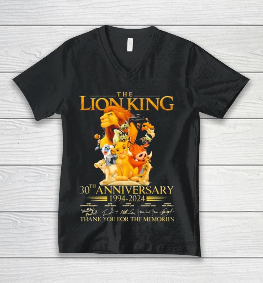 The Lion King 30Th Anniversary 1994 2024 Thank You For The Memories Unisex V-Neck T-Shirt