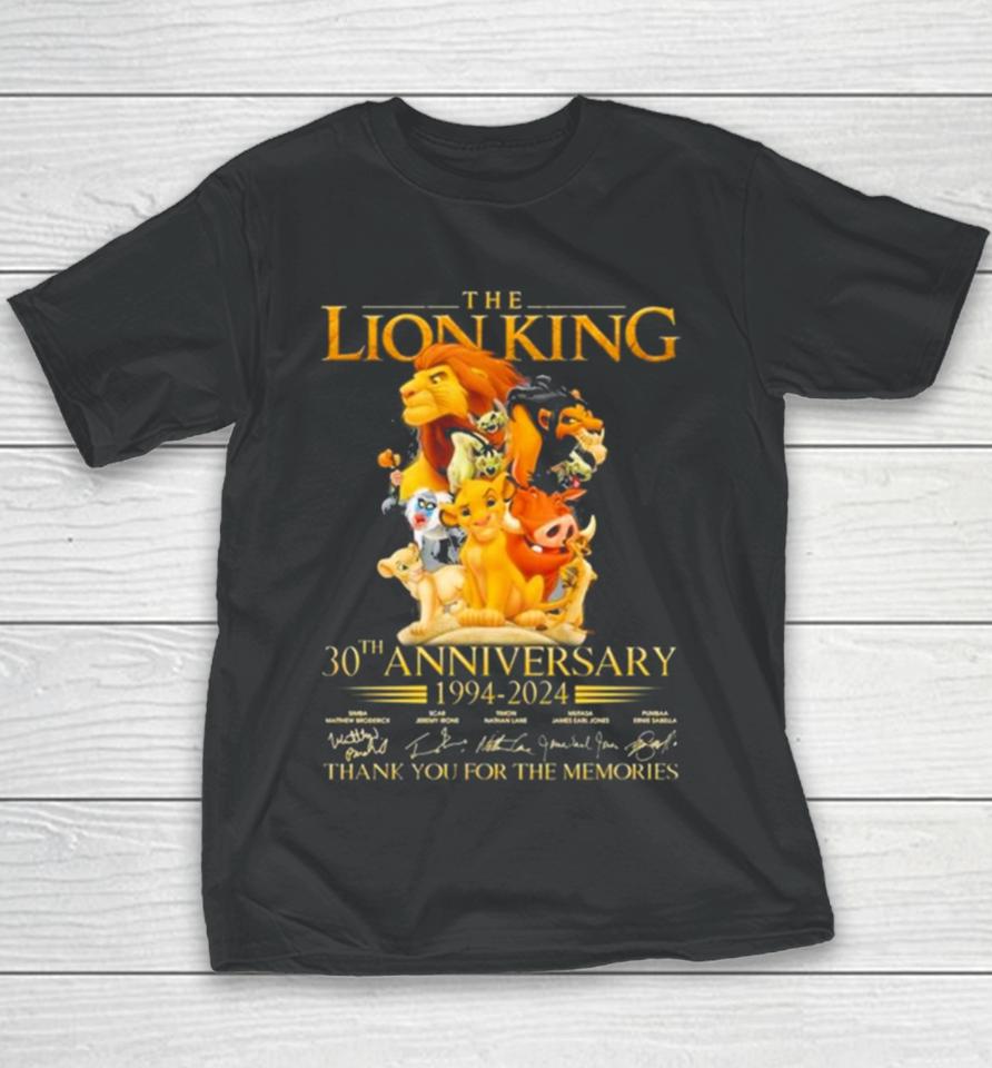 The Lion King 30Th Anniversary 1994 2024 Thank You For The Memories Youth T-Shirt