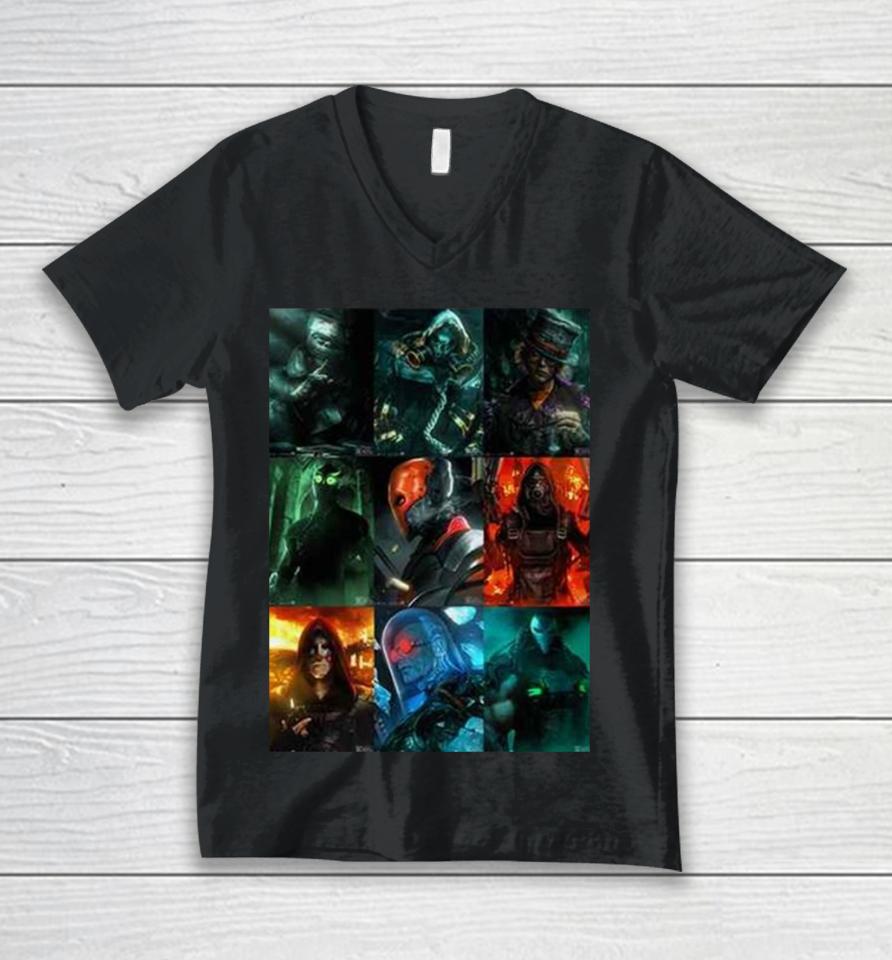 The List Villians Of The Batman 2 By Bosslogic Fan Gifts Merchandise Unisex V-Neck T-Shirt