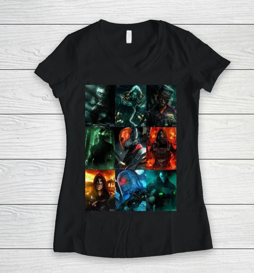 The List Villians Of The Batman 2 By Bosslogic Fan Gifts Merchandise Women V-Neck T-Shirt
