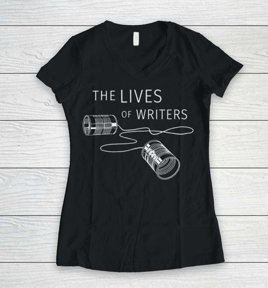 The Lives Of Writers Women V-Neck T-Shirt