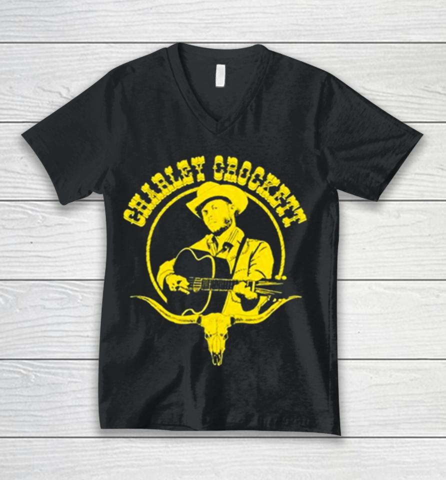 The Longhorn Charley Crockett Unisex V-Neck T-Shirt