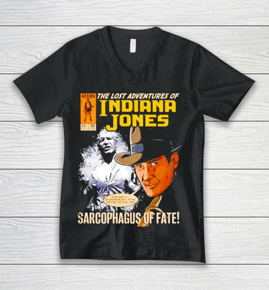 The Lost Adventures Indiana Jones Sarcophagus Of Fate Unisex V-Neck T-Shirt