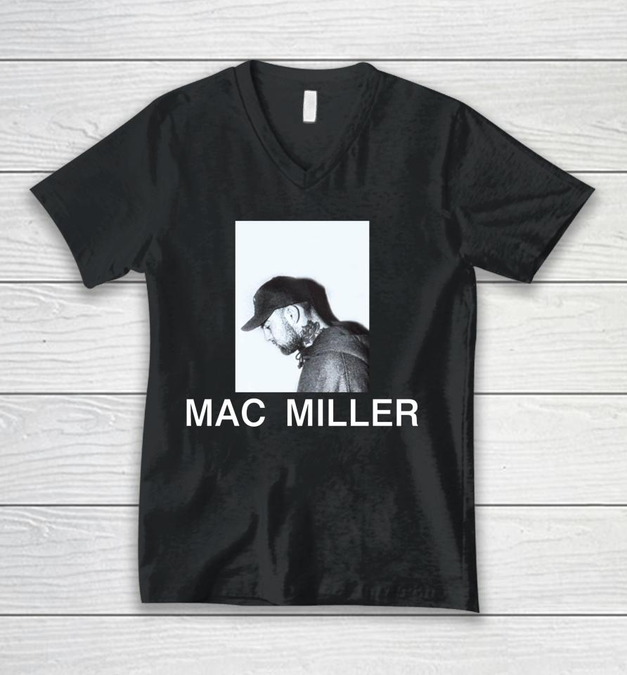 The Mac Miller Memoir Mac Miller Portrait Unisex V-Neck T-Shirt