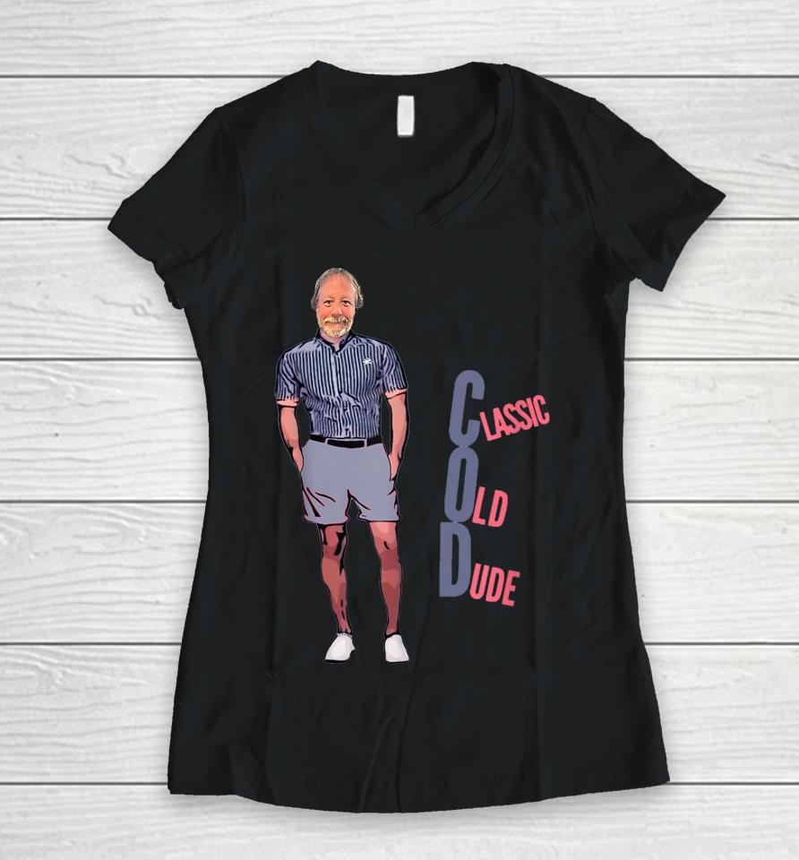 The Man From Cod - Classic Old Dude Women V-Neck T-Shirt