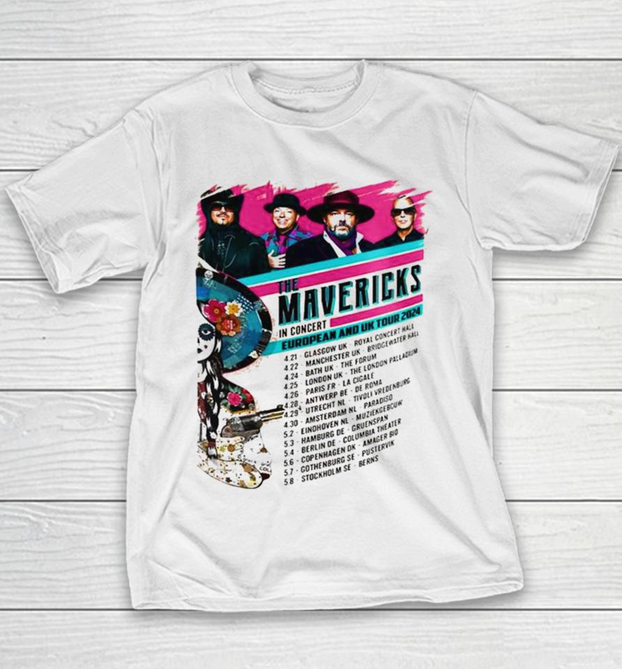 The Mavericks In Concert European And Uk Tour 2024 Youth T-Shirt