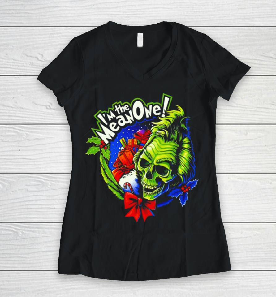 The Mean One Grinch Women V-Neck T-Shirt