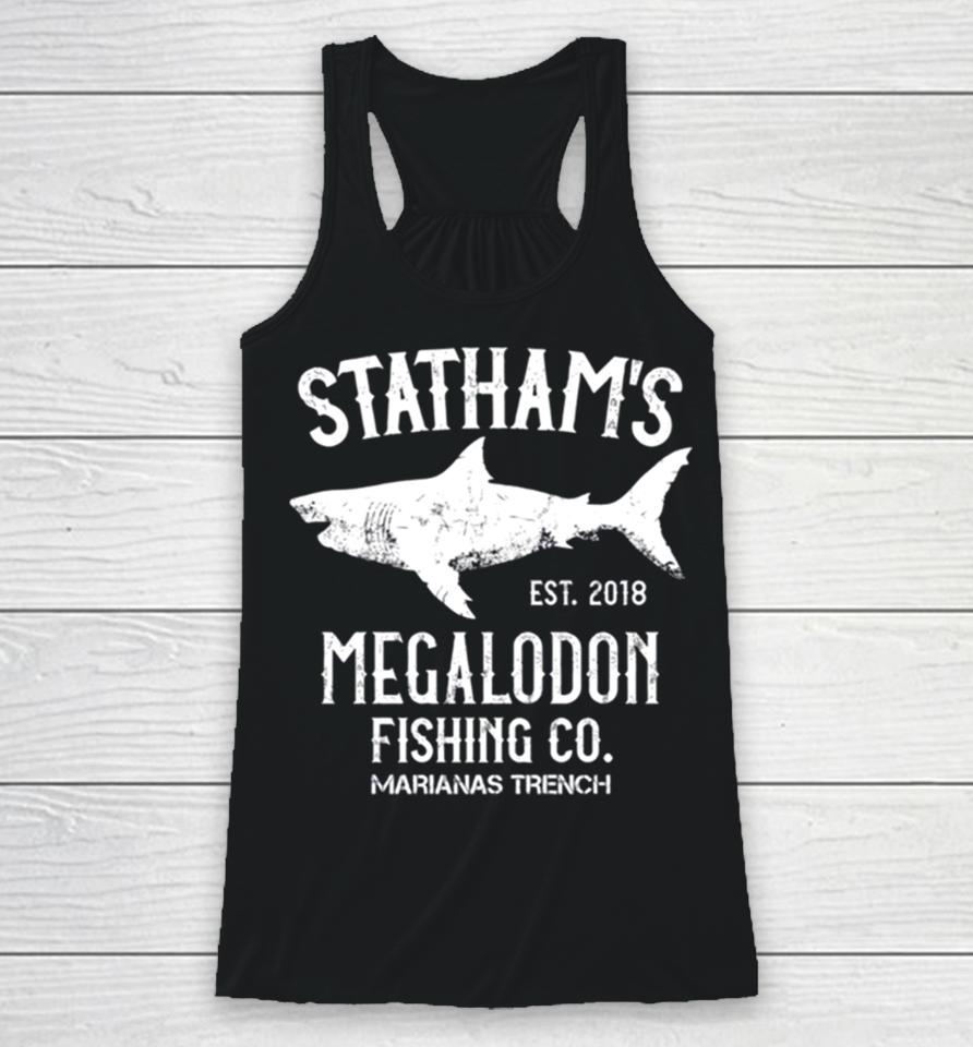 The Meg Jason Statham Megalodon Shark Fishing Racerback Tank