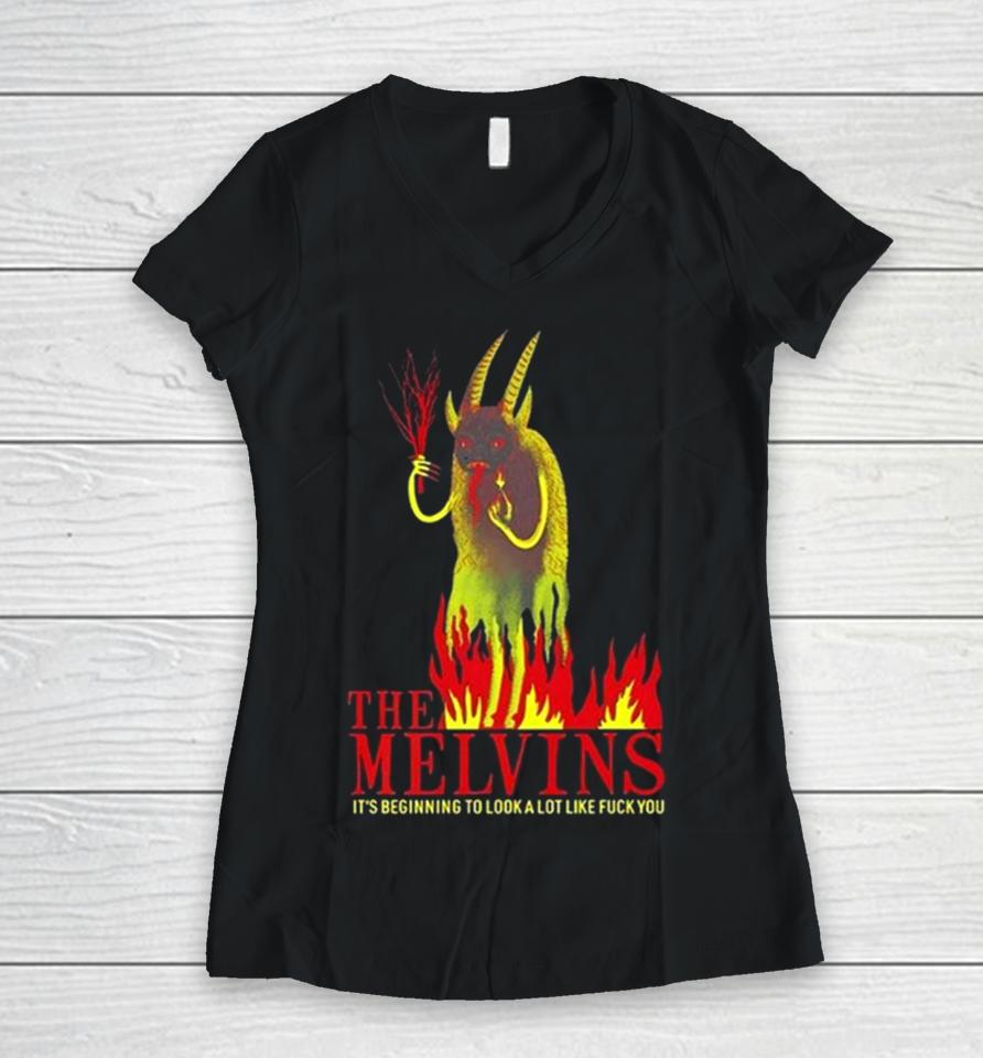 The Melvins It’s Beginning To Look A Lot Like Fuck You Women V-Neck T-Shirt