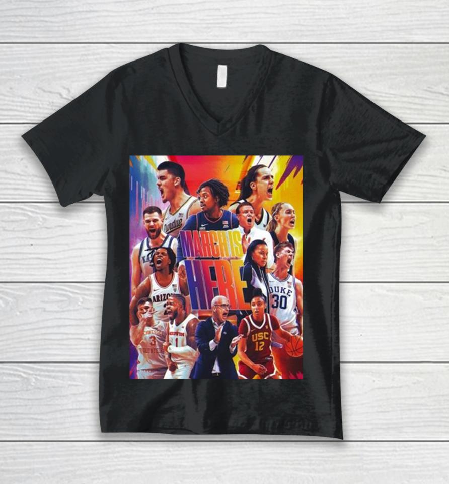 The Month We Have All Been Waiting For Is Here The March Madness Unisex V-Neck T-Shirt