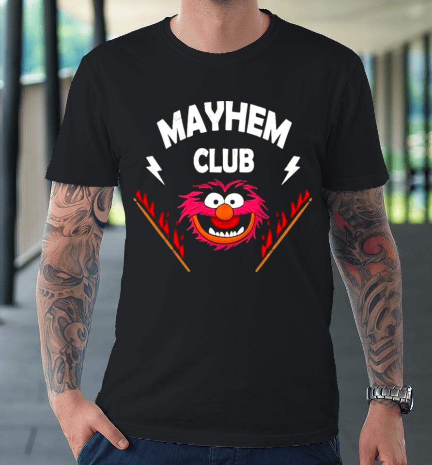 The Muppet Animal Mayhem Club Drum Stick On Fire Premium T-Shirt