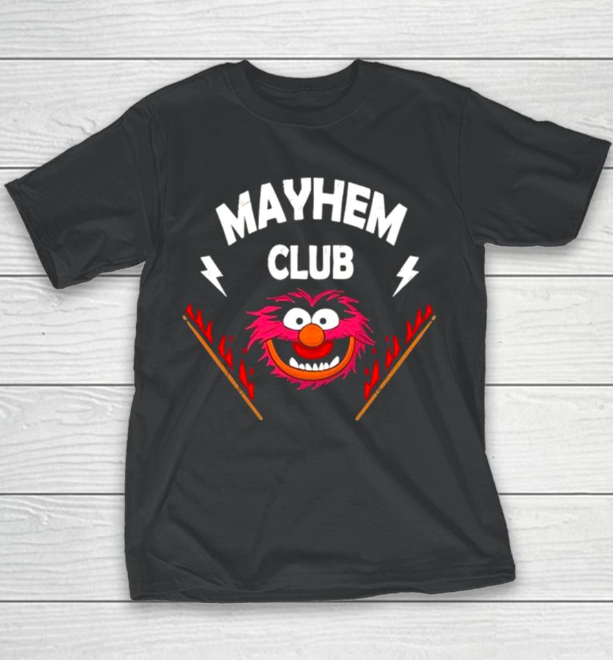 The Muppet Animal Mayhem Club Drum Stick On Fire Youth T-Shirt