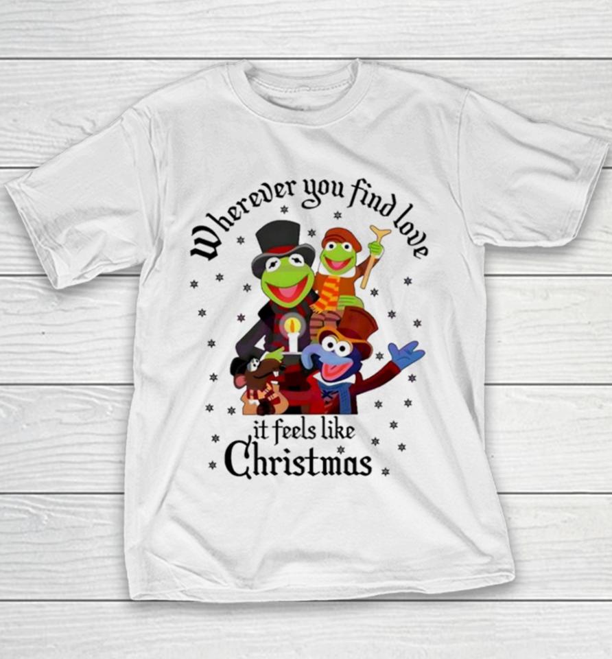 The Muppets Wherever You Find Love It Feels Like Christmas Youth T-Shirt