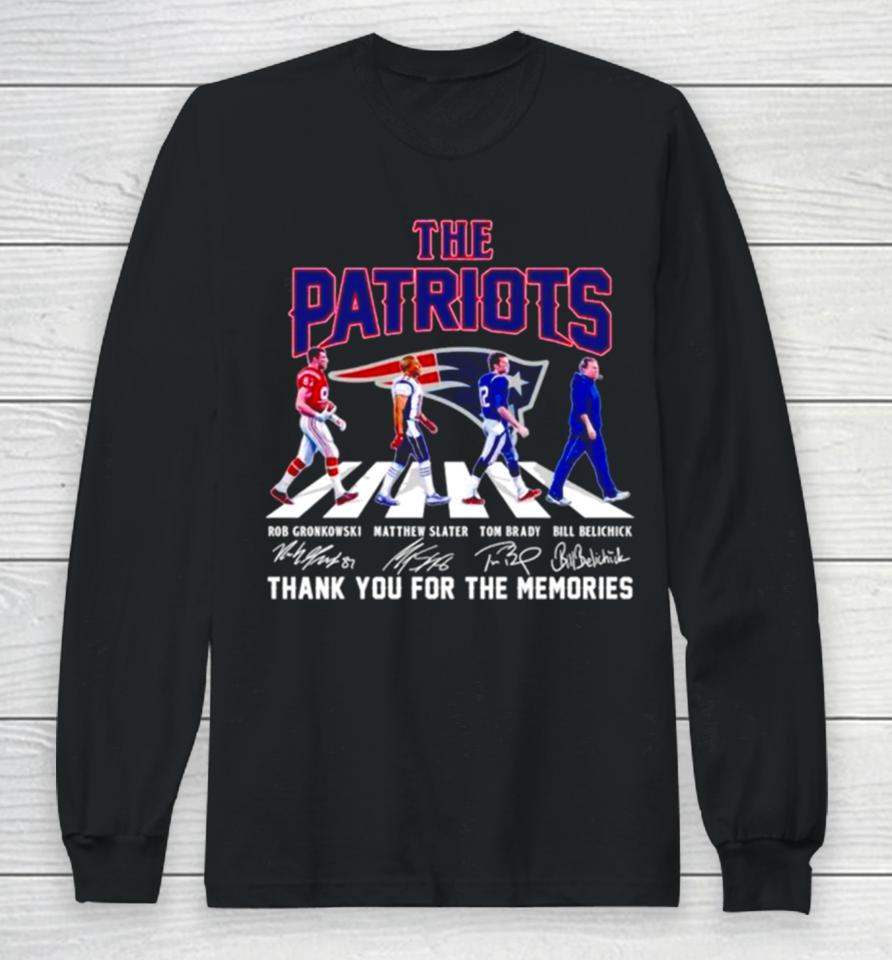 The New England Patriots Thank You For The Memories Abbey Road Signatures Long Sleeve T-Shirt